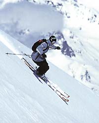 Skifahrer Les Deux Alpes