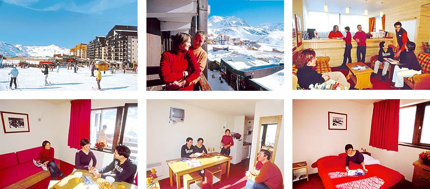 Hotel accommodation in Val Thorens, France. Bilder Residenz Les Olympiades.