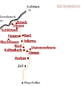 Anreise Hochzillertal Ried