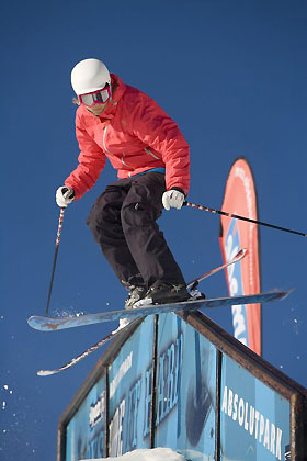 Skifahren auf dem Gletscher