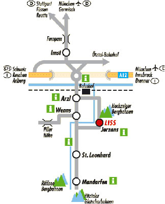 Anfahrtsbeschreibung Pitztal
