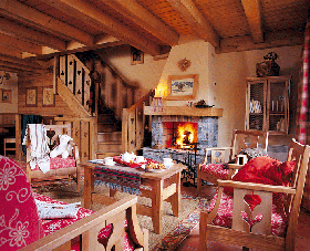 Montagnettes Residenz - Chalets de la Mouria - Wohnzimmer