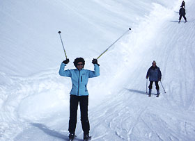 Skiabfahrt von Val Thorens nach Les Menuires