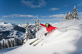 Skifahren in Saalbach